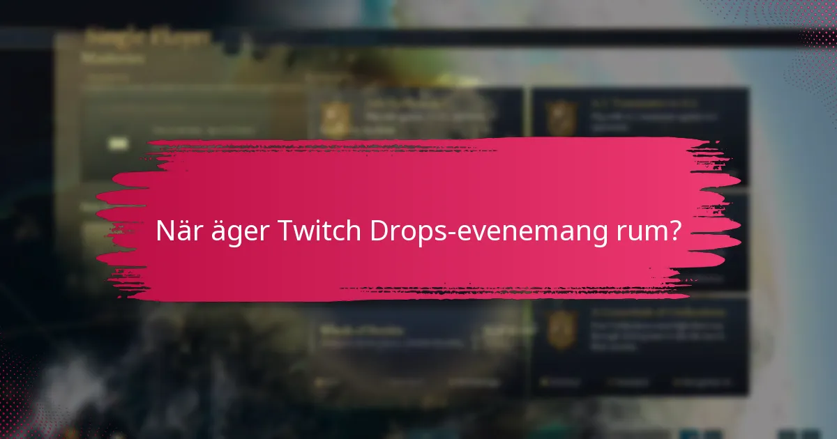 Hur länge varar Twitch Drops-evenemang?